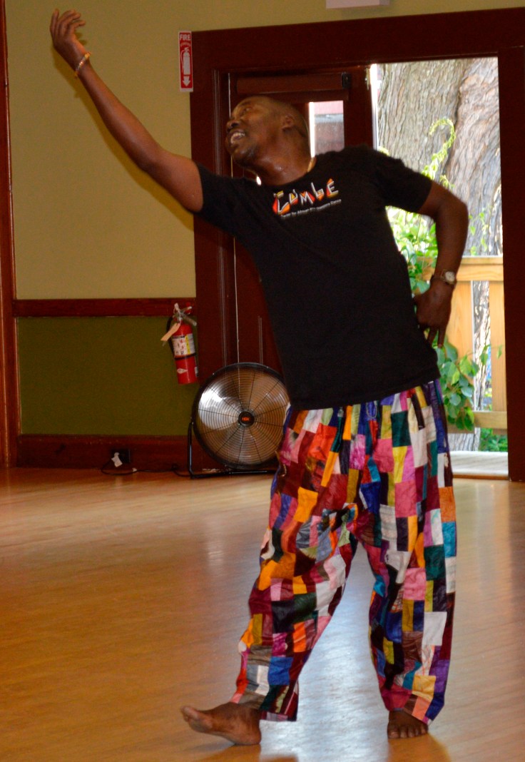 Youssouf Koumbassa demonstrates a move 